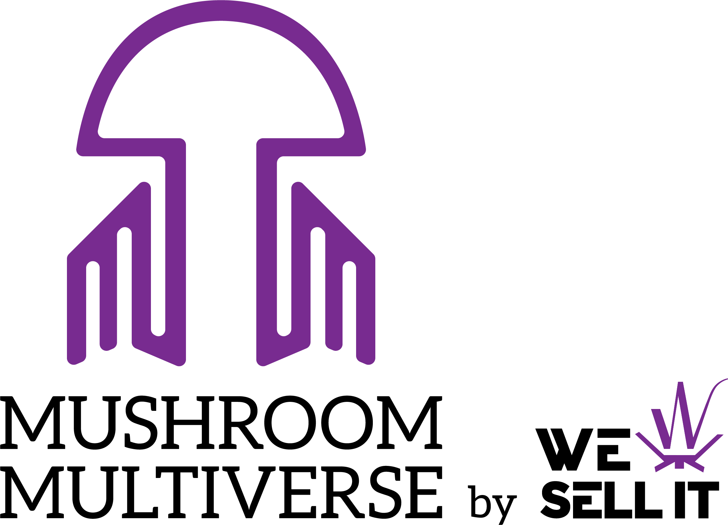 mushroom multiverse logo morado